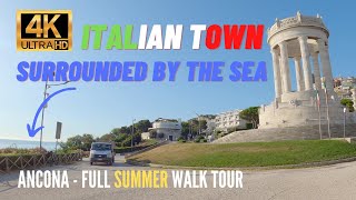 4K Ancona early morning on Adriatic seaside in Italy full walk tour [upl. by Leonanie]