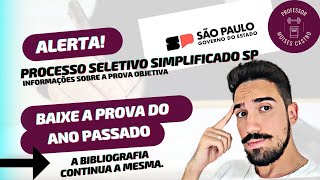 Processo seletivo Simplificado SP Use a prova do concurso para estudos [upl. by Schwab515]