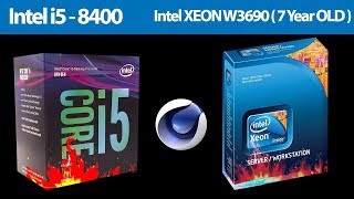 6 cores  Intel i5 8400 vs xeon W3690 Cinebench Test  7 years Gap [upl. by Tterej]