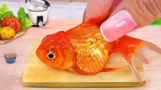 Catch Fish In The Nature 🐠 How To Cook Tasty Miniature Fish Curry In Tiny Kitchen 💗 By Tiny Foods [upl. by Yecats]