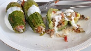 Zapallitos Calabacines Rellenos  The Frugal Chef [upl. by Gnat]