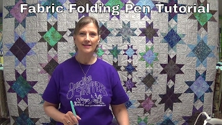 Fabric Folding Pen Tutorial by wwwjunctionfabriccom [upl. by Ilrahc]