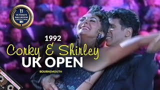 1992 Corky and Shirley Ballas at The UK Open Dance Championships [upl. by Aihseyk]