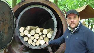 Exeter Charcoal kiln  explained by Simon James CEO of Small Woods [upl. by Anilram804]