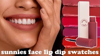 SUNNIES FACE LIP DIP SWATCHES Satisfying Lipstick Application  Kenny Manalad [upl. by Esbenshade]