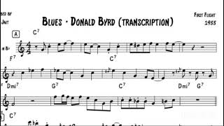 Donald Byrd · Blues transcription Bb [upl. by Martina114]