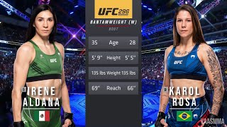 IRENE ALDANA VS KAROL EROSA FULL FIGHT UFC 296 [upl. by Benn]