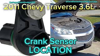 2011 Chevy Traverse 36L Crank sensor LOCATION [upl. by Ahsiekrats]