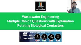 Rotating Biological Contactors  Wastewater Engineering  Explained MCQs  Simplified Learning [upl. by Anim]