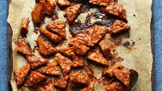 Marinated Peanut Tempeh 7 Ingredients  Minimalist Baker Recipes [upl. by Roddie485]