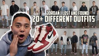 STYLING the Jordan 1 LOST AND FOUND 20 Outfit Combinations [upl. by Ellehcsor]