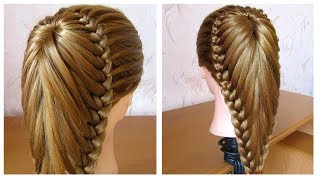 Coiffure avec tresse 💜 Belle coiffure facile à faire cheveux long  mi long 💜 Coiffure pour fille [upl. by Alroy]