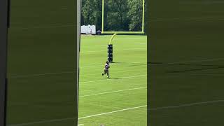 Ravens training camp Todd monken throw ball to pop Warner Pikesville wildcats 8u Mason barr [upl. by Dlareme811]