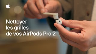 Comment nettoyer les grilles de vos AirPods Pro 2  Assistance Apple [upl. by Herson543]