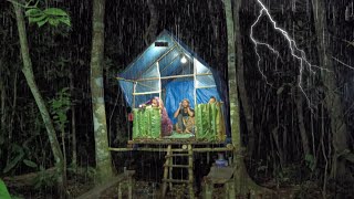 hujan deras tengah malam tidur nyenyak sampai pagi di hutan belantara relaxing rain sound [upl. by Nadaha]