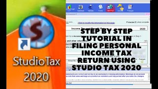 Step by Step Guide in Filing Income Tax Return using Studio Tax 2020  Ontario Canada [upl. by Leontyne155]