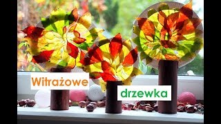 Drzewka z rolek jesienne witrażyki prace plastyczne jesienne dekoracje moje dzieci kreatywnie DIY [upl. by Ttelrahc839]