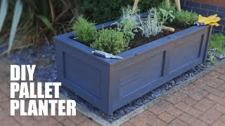 How To Build This Recycled Pallet Wood Planter  Easy Build  diy gardeningtips [upl. by Anividul]