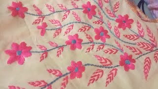 Hand Embroidery jama designLatest designNasima Handicraft design [upl. by Elleinad]