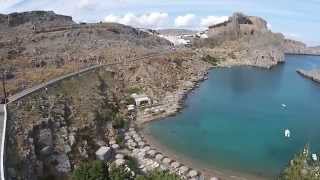 Aerial Video from Lindos Rhodes Greece November 2014 [upl. by Ydisac]