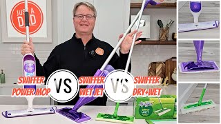 3 Swiffer Mop COMPARISON DryWet WetJet amp PowerMop [upl. by Ahsinek]