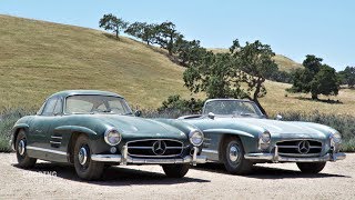 REVealed 1955 MercedesBenz 300 SL Gullwing amp 1957 MercedesBenz 300 SL Roadster [upl. by Ardnalac]