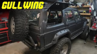 DIY Gullwing Window For Under 90  Jeep XJ Winter Build Series Episode 5 [upl. by Akineg774]