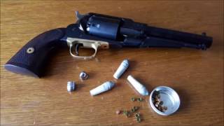 Revolver Pietta Remington 1858 Sheriff 44 poudre noire et balles ogivales [upl. by Nylhsoj]