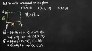 Vector orthogonal to the plane KristaKingMath [upl. by Bushey97]