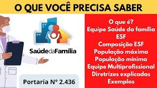 RESUMÃO ESTRATÉGIA SAÚDE DA FAMÍLIA  ESF SISTEMA ÚNICO DE SAÚDE [upl. by Carbrey]