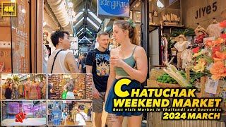 Chatuchak Weekend market  Enjoy a full day Best visited Market in BANGKOK  March 2024 [upl. by Araminta999]