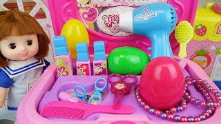 Baby Doli and beauty surprise eggs bag and baby doll hair shop toys play [upl. by Parks]