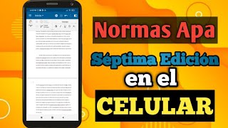 Normas Apa Séptima Edición 7ma en el celular [upl. by Yrogreg]