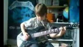 Eight year old plays metallica  one [upl. by Ecenaj]