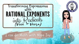 Transforming Expressions with Rational Exponents into Radicals Vice Versa [upl. by Ainwat333]