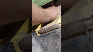 Reinstalling yellow mower deck John Deere STX 38 [upl. by Athal]