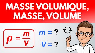 MASSE VOLUMIQUE  formules unités et calculs ✅ Méthode facile [upl. by Adnohrahs]