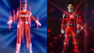 SS x SS Megaranger vs Kyuranger Henshin  Space Power [upl. by Livia]