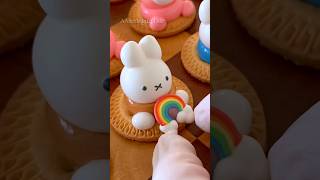 🌈 How to make Miffy meringue cookies cute cookies shorts [upl. by Opportuna503]