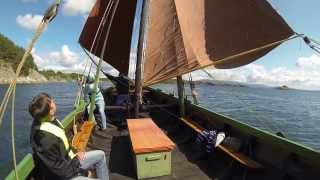 Norwegian wooden sailing boat The quotgavl boatquot Notmann June 2013 [upl. by Shaner]