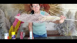 DIY como pintar e fixar as plumas do capim dos pampas [upl. by Seidnac]