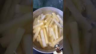 How to make French fries at home shorts [upl. by Novoj607]