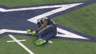 Ricardo Lockette Carted off Field quotSeahawks Player Ricardo Lockette Injury vs Cowboysquot knocked out [upl. by Opaline]