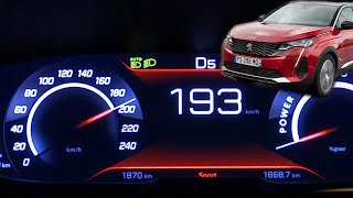 Peugeot 5008 Hybrid 136 HP eDCS2 acceleration 060 mph 0100188 kmh top max speed GPS drag time [upl. by Haynes]