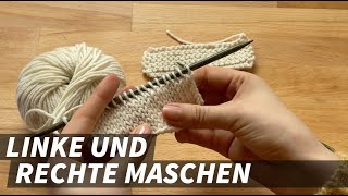 Stricken für Anfänger  linke amp rechte Maschen stricken [upl. by Rramahs]