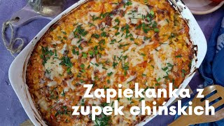 Zapiekanka kebabowa z zupek chińskich Ależ to jest pyszne zapiekankamojedomowejedzenie [upl. by Atisor]