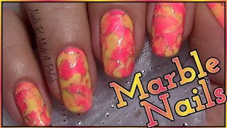 Marmorierte Nägel schnell amp einfach selber machen  Simple Chic nail art design [upl. by Ruosnam413]