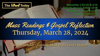 Todays Catholic Mass Readings amp Gospel Reflection  Thursday March 28 2024 [upl. by Thorny878]