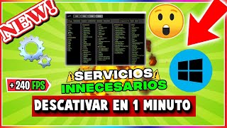 🔴✔️ Desactivar servicios innecesarios Windows 10  Rápido y Fácil [upl. by Ballman]