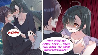 Manga Dub Im in love with the receptionist One day I save her from falling and kiss her [upl. by Toile986]